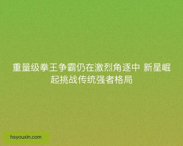 重量级拳王争霸仍在激烈角逐中 新星崛起挑战传统强者格局 重量级拳王争霸仍在激烈角逐中 新星崛起挑战传统强者格局